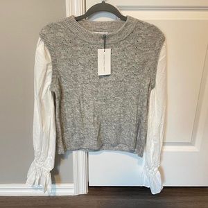 Something Navy Sweater Blouse